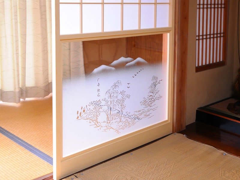 障子用ガラス／ガラス障子 - 絵柄は40種類以上