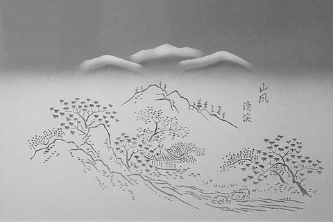障子用ガラス／ガラス障子 - 「山風清渓」の価格